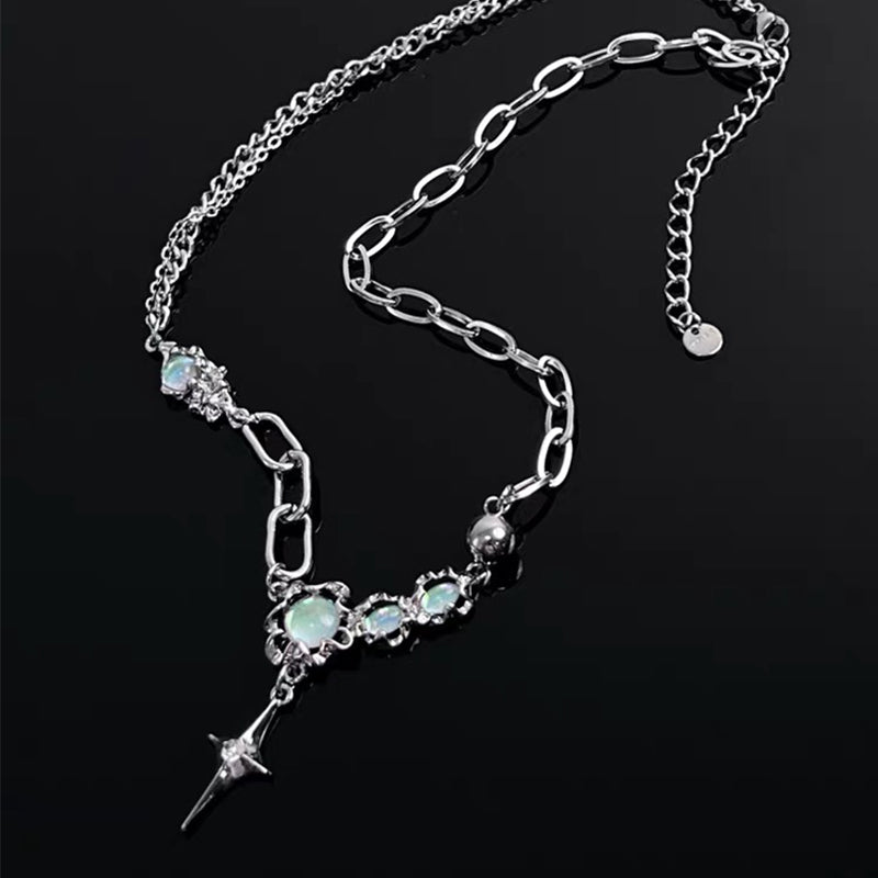 Moonlight Stone Star Splicing Necklace