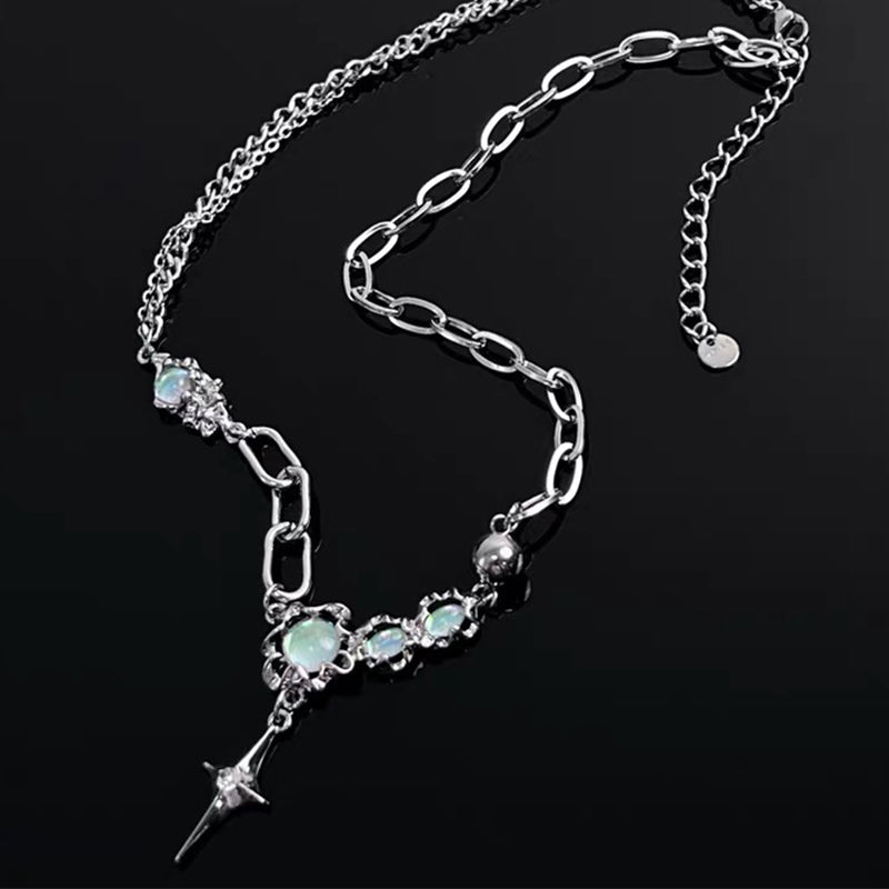 LA LUNA - Moonlight Stone Star Necklace